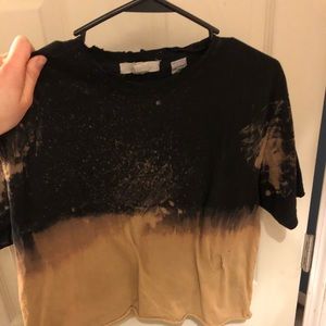 Black and orange tie-dye